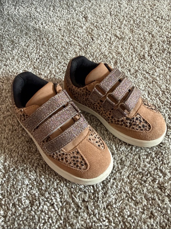 SHEIN Other - Kids Cheetah Suede and Glitter Sneakers